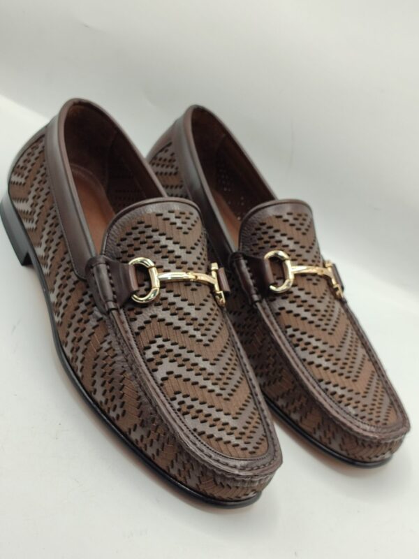 Salvatore Freegamo Brown Net Loafers - Image 3