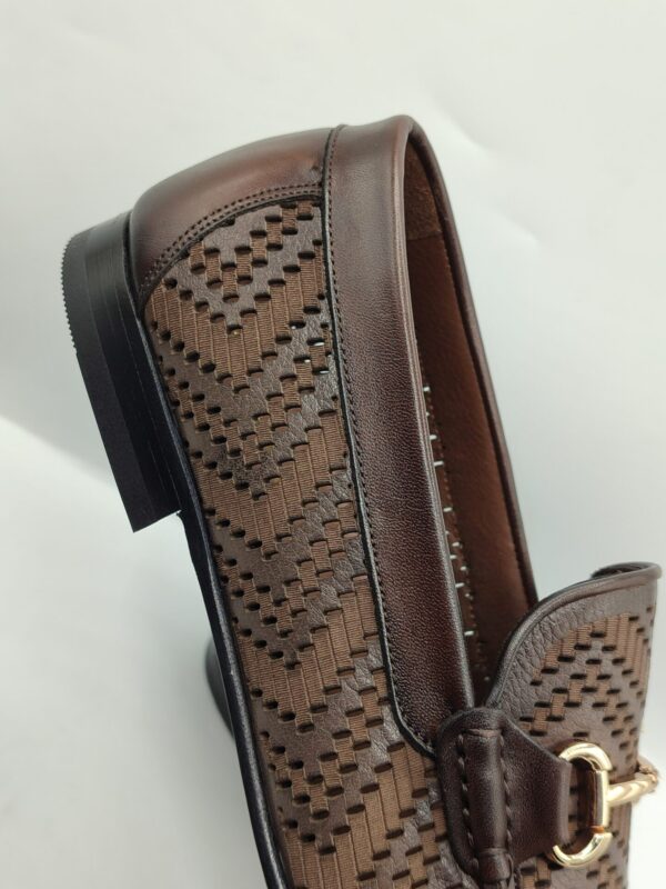 Salvatore Freegamo Brown Net Loafers - Image 2